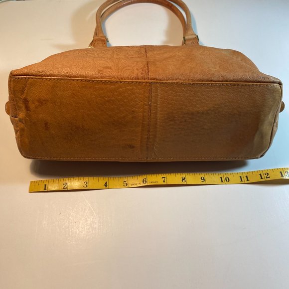 Studio Works Tan Leather Embossed Women's Purse - Picture 6 of 7